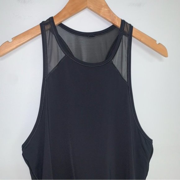 Victoria's Secret Sport  Tank Top High Neck Mesh Black Sleeveless Size Medium - Picture 4 of 6